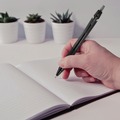 Pens | uni-ball 70123 Jetstream Elements 1 mm Retractable Hybrid Gel Pen - Black Ink/Black Barrel/Medium (1-Dozen) image number 10