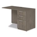 Office Desks & Workstations | Alera AE1NZK-R2448UF TOM 48 in. x 24 in. x 29 in. Seville Series Right Desk Return with Pedestal - Walnut image number 3