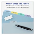 Office Jansan | Avery 16170 Write and Erase Big Tab 11 in. x 8.5 in. 5-Tab 3-Hole Punched Durable Plastic Dividers - Assorted (1-Set) image number 9