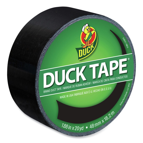 Packing Tapes | Duck 1265013 1.88 in. x 20 yards 3 in. Core Colored Duct Tape - Black (1-Roll) image number 0