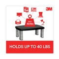 Office Jansan | 3M MS90B 20 in. x 12 in. x 1 in. to 5.78 in. 40-lb. Capacity Adjustable Monitor Stand - Black/Silver image number 8