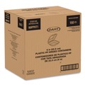 Food Trays, Containers, and Lids | Dart 90PPHT1 9 in. x 8.75 in. x 3 in. ProPlanet Microwaveable Plastic Hinged Containers - Clear (150/Carton) image number 1