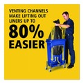 Trash & Waste Bins | Rubbermaid Commercial FG354007BLUE 23 Gallon Slim Jim Recycling Plastic Container with Venting Channels - Blue image number 4