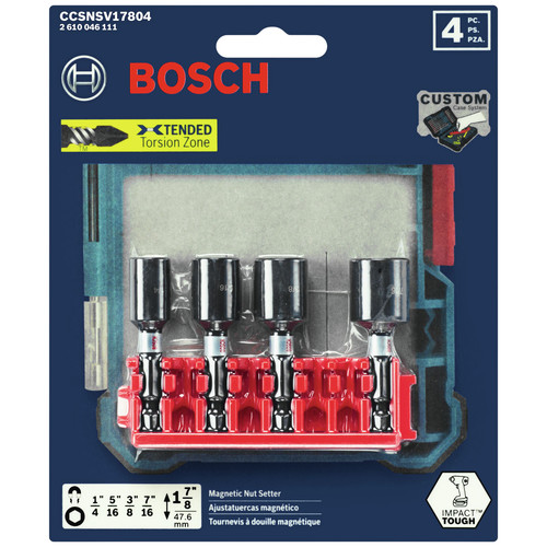 Bosch CCSNSV17804 4-Piece 1-7-8 in. Nutsetters with Clip for 