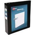 Office Jansan | Avery 19750 11 in. x 8.5 in. 3 Rings 3 in. Capacity Showcase Economy View Binders with Slant Rings - Black image number 1
