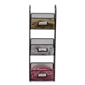 Desktop Organizers | Safco 3290BL 6 in. x 6 in. x 18 in. Steel Mesh 3 Compartments Onyx Breakroom Organizers - Black image number 3