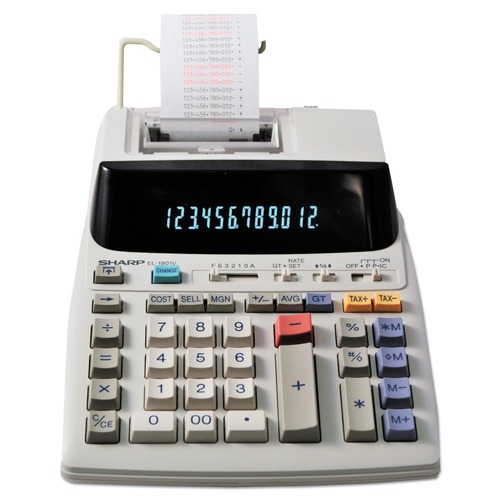 Office Jansan | Sharp EL1801V Black/Red Print 2.1 Lines/Sec Two-Color Printing Calculator image number 0