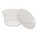 Food Service | GEN TD40012E 12 oz. Plastic Deli Containers with Lid - Clear (240/Carton) image number 2