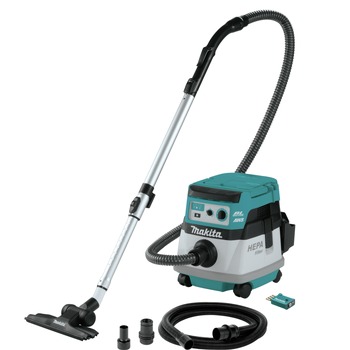 Makita XCV22ZU 36V (18V X2) LXT Brushless Lithium-Ion 2.1 Gallon Cordless AWS HEPA Filter Dry Dust Extractor / Vacuum (Tool Only)