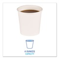 Cups and Lids | Boardwalk BWKWHT4HCUP 4 oz. Paper Hot Cups - White (20 Cups/Sleeve, 50 Sleeves/Carton) image number 2