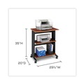 Office Desks & Workstations | Safco 1881CY 29.5 in. x 20 in. x 35 in. Muv Three Level Engineered Wood Machine Cart/Printer Stand - Cherry/Black image number 2
