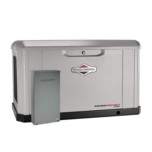 Standby Generators | Briggs & Stratton 040679 Power Protect 26000 Watt Air-Cooled Whole House Generator with Dual 200 Amp Transfer Switch image number 0