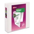  | Avery 17577 3 Slant Rings 2 in. Capacity 11 in. x 8.5 in. Durable View Binder with DuraHinge - White (4/Pack) image number 2