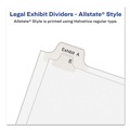  | Avery 82188 11 in. x 8.5 in. 26-Tab Allstate Style Preprinted Z Legal Exhibit Side Tab Index Dividers - White (25/Pack) image number 4