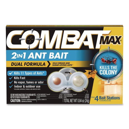 Cleaning & Janitorial Supplies | Combat 23400 07172 Max 0.84 oz. 4 Bait Stations 2-in-1 Ant Bait image number 0