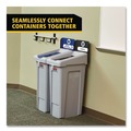 Trash & Waste Bins | Rubbermaid Commercial 2171554 Slim Jim 33 gal 1-Stream Landfill Resin Recycling Station - Gray image number 3
