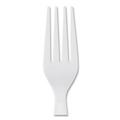 Cutlery | Dixie FH217 Plastic Cutlery Forks - White (1000/Carton) image number 2