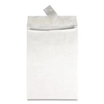 Survivor 10 in. x 15 in. #15 Square Flap Redi-Strip Closure 18 lbs. Tyvek Open End Expansion Mailers - White (100/Carton)