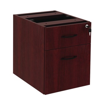 Alera 15.63 in. x 20.5 in. x 19.25 in. Valencia Series 2-Drawer Hanging File Pedestal - Mahogany