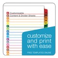 Bulk Savings Pricing 2 | Cardinal 60218 11 x 8.5 OneStep Printable Table of Contents and A to Z Dividers - White/Assorted Tabs (26/Set) image number 3