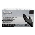 Disposable Gloves | Ammex ABNPF48100 9.5 in. Long 3 mil Powder-Free Nitrile Exam Gloves - X-Large/Black (1000/Carton) image number 0