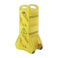 Labor Day Sale! Save $30 off $199! | Rubbermaid Commercial FG9S1100YEL 13 ft x 40 in. Plastic Portable Mobile Safety Barrier - Yellow image number 1