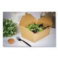 Food Trays, Containers, and Lids | GEN KS10123 Reclosable 110 oz. Paper Take-Out Box - Kraft (160/Carton) image number 4