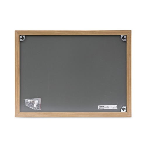 Office Jansan | Universal 43602-UNV 24 in. x 18 in. Cork Board with Oak Style Frame - Tan Surface image number 0
