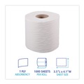 Toilet Paper | Boardwalk B6170 1-Ply Septic Safe Toilet Tissue - White (1000 Sheets, 96 Rolls/Carton) image number 4