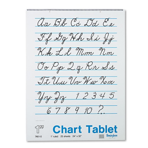  | Pacon P0074610 25-Sheet 24 in. x 32 in. Ruled Chart Tablets - White image number 0