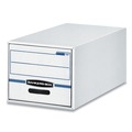  | Bankers Box 00722 STOR/DRAWER Basic Space-Savings 16.75 in. x 19.5 in. x 11.5 in. Legal File Storage Drawers - White/Blue (6/Carton) image number 0