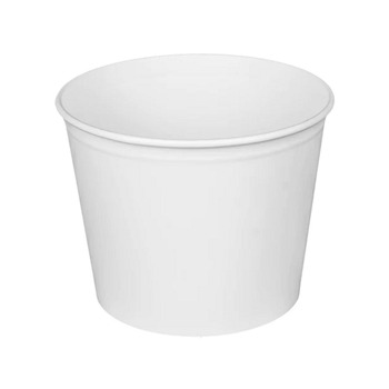 Karat C-FB85W 7.36 in. Diameter x 6 in. H 85 oz. Paper Food Bucket - White (180/Carton)