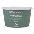 Food Trays, Containers, and Lids | Eco-Products EP-BSC12-WA 4.05 in. x 2.5 in. 12 oz. World Art Renewable and Compostable Paper Food Container - Green (500/Carton) image number 4