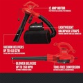 Handheld Blowers | Factory Reconditioned Craftsman CMEBL7000R 12 Amp Corded Blower/Vacuum/Mulcher Kit image number 4