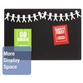 Office Jansan | Quartet 7683BK 36 in. x 24 in. Oval Office Fabric Bulletin Board - Black image number 6
