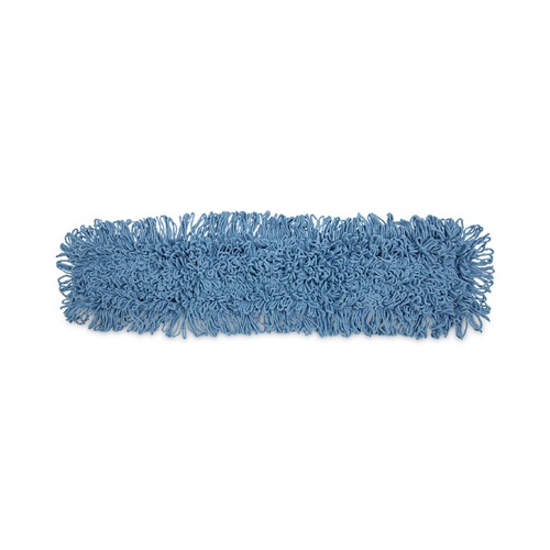Just Launched | Boardwalk BWK1136 36 in. x 5 in. Looped-End Cotton/ Synthetic Blend Dust Mop Head - Blue image number 0