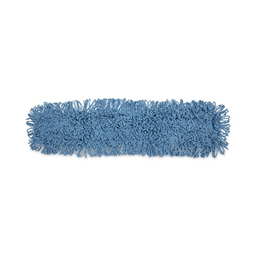 Mops | Boardwalk BWK1136 36 in. x 5 in. Looped-End Cotton/ Synthetic Blend Dust Mop Head - Blue image number 0