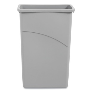Boardwalk 23 Gallon Plastic Slim Waste Container - Gray