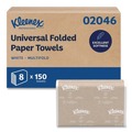 Paper Towels and Napkins | Kleenex 02046 Convenience 9.2 in. x 9.4 in. Multi-Fold Paper Towels - White (150/Pack, 8 Packs/Carton) image number 0