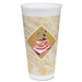  | Dart 20X16G-167399 20 oz. Cafe G Foam Hot/Cold Cups - Brown/Red/White (500/Carton) image number 0