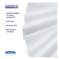 Cleaning & Janitorial Supplies | Kimtech 33330 W4 12 in. x 12 in. Flat Double Bag Critical Task Wipers - Unscented, White (100/Bag, 5 Bags/Carton) image number 3