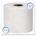 Cleaning & Janitorial Supplies | Scott 05102 Essential Septic-Safe Standard Roll Bathroom Tissue for Business - White (1210 Sheets/Roll, 80 Rolls/Carton) image number 4