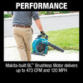 Handheld Blowers | Factory Reconditioned Makita XBU04PT-R 18V X2 (36V) LXT Brushless Lithium-Ion Cordless Blower Kit with 2 Batteries (5 Ah) image number 6