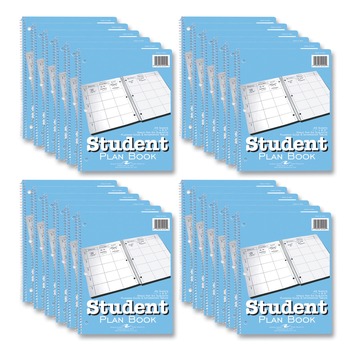Roaring Spring 11 in. x 8.5 in. 45-Sheets 22-Weeks: Six-Subject Day Student Plan Book - Light Blue Cover (24/Carton)