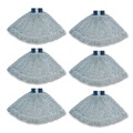 Mops | Rubbermaid Commercial FGD51306WH00 Super Stitch 1 in. Blue Headband Cotton/Synthetic Finish Mops - Large White (6/Carton) image number 0