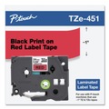 Bulk Savings Pricing 2 | Brother P-Touch TZE451 0.94 in. x 26.2 ft. TZe Standard Adhesive Laminated Labeling Tape - Black on Red image number 3