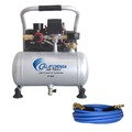 Stationary Air Compressors | California Air Tools 1P1060SH 1 Gallon 0.6 HP Light and Quiet Steel Tank Portable Air Compressor Hose Kit image number 0