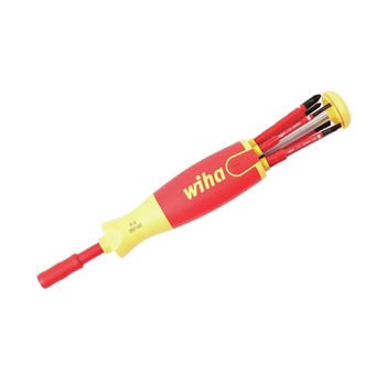 Wiha Tools 28394 (7-Piece) Insulated SlimLine Slotted/Phillips/Square Ultra-Driver Blade Set