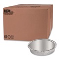 Labor Day Sale! Save $30 off $199! | Handi-Foil 204630 9 in. Diameter 48 oz. Round Aluminum Container with Lid - Silver (500/Carton) image number 0