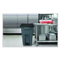 Trash & Waste Bins | Rubbermaid Commercial 1971956 50 Gallon Brute Step-On Rollouts - Metal/Plastic, Gray image number 4